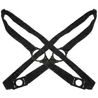Water Kettle Straps Adjustable Bottle Holders for Hiking 2Pcs Black Silicone Material