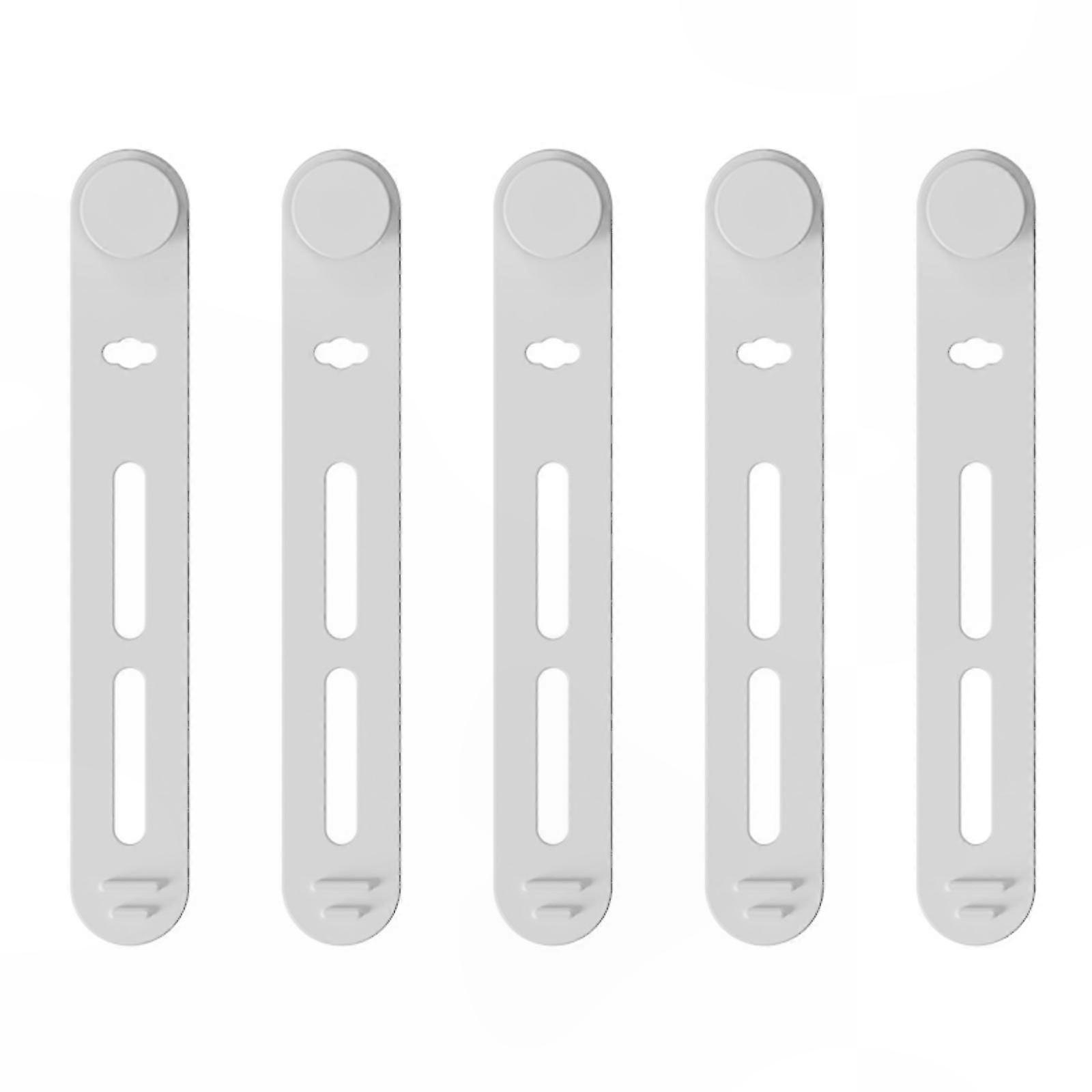 Electronics & Electrical Cord Management, 5Pcs Reusable Silicone Cable Ties, Gray