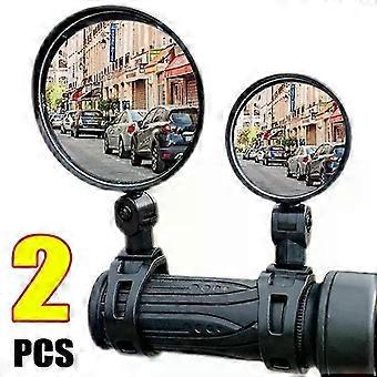 2pcs/set Bicycle Auxiliary Rearview Mirror Adjustable Rotate Wide-Angle Convex Mirror Handlebar Mount Cycling Rear View Mirrors  AQ