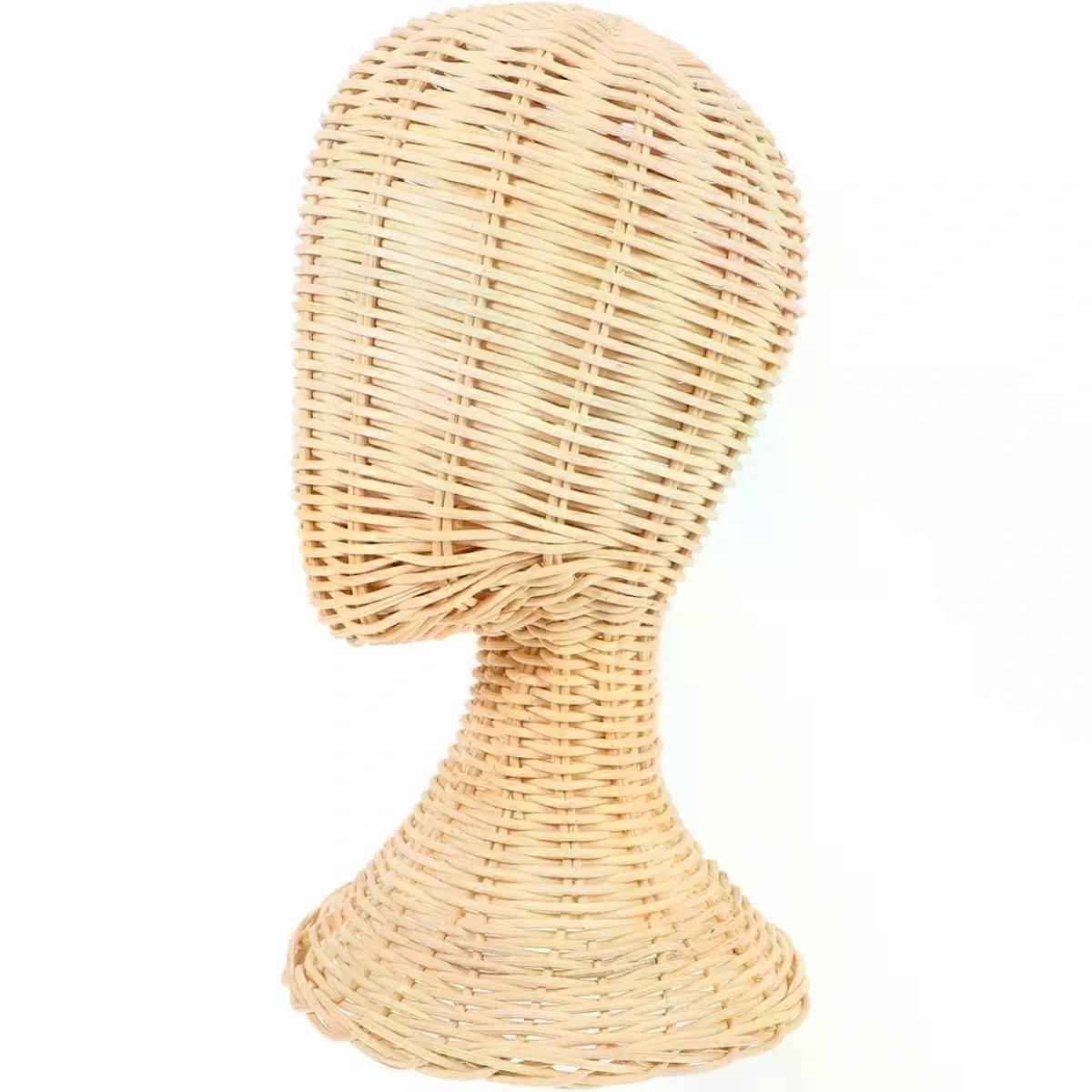 Wicker Hat Display Stand with Stable Base for Hats