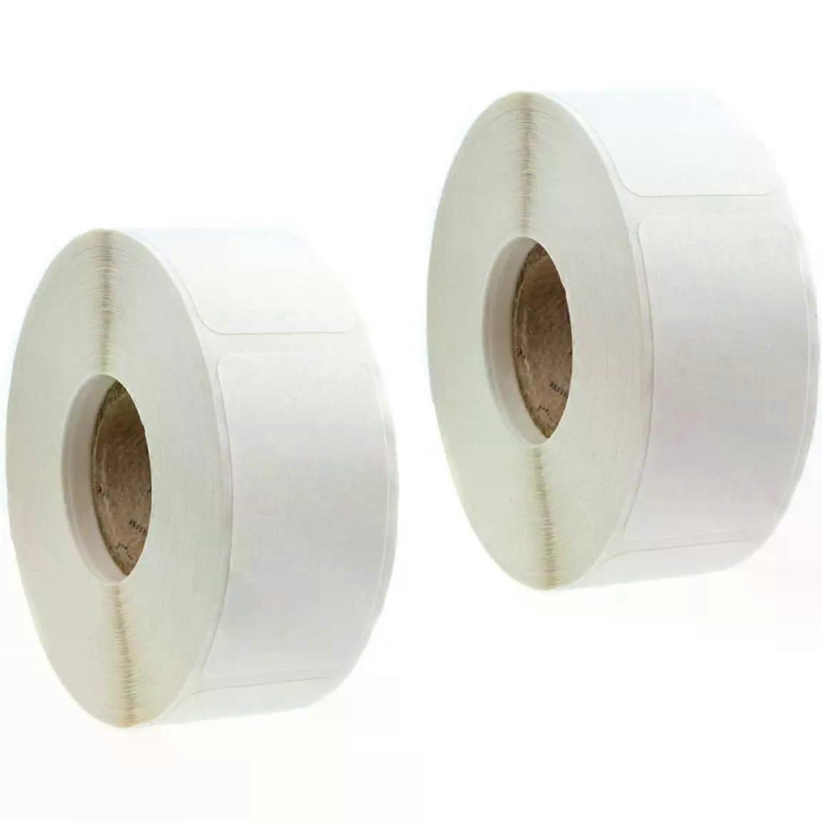 2 Rolls White Paper Rectangle Self Adhesive Label Stickers