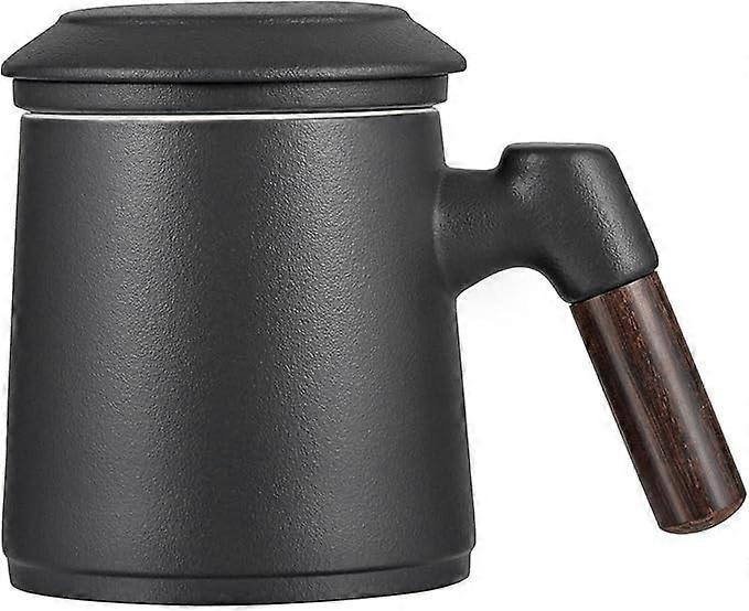 Ceramic Tea Mug with Wood Handle