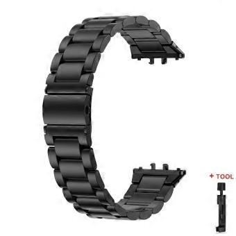 Armband i rostfritt stål för Samsung Galaxy Fit 3, metallarmband, lyxigt och elegant, lämpligt för affärsmiljö. Tillbehör för Samsung Galaxy Fit3 SM-R390.