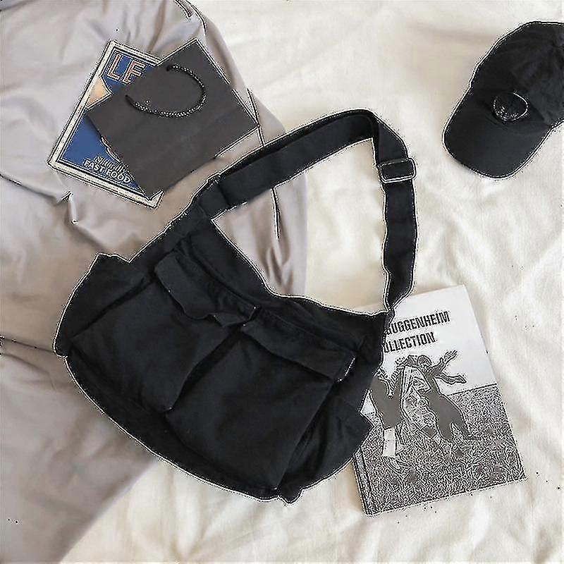 Student-Focused Canvas Messenger Bag