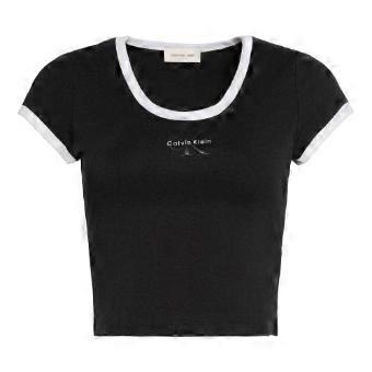 Calvin Klein Womens/Ladies Ringer Cropped T-Shirt
