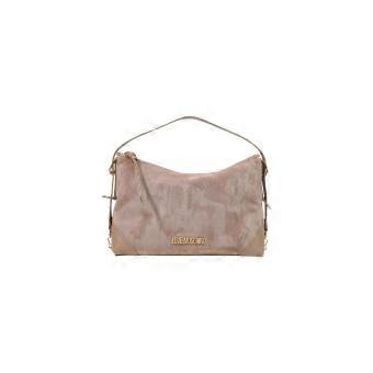 Borsa a mano beige in poliestere, firmata Love Moschino.