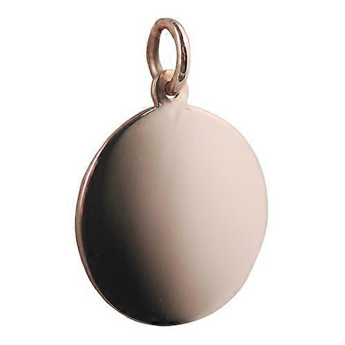 9ct Rose Gold 20mm round plain Disc