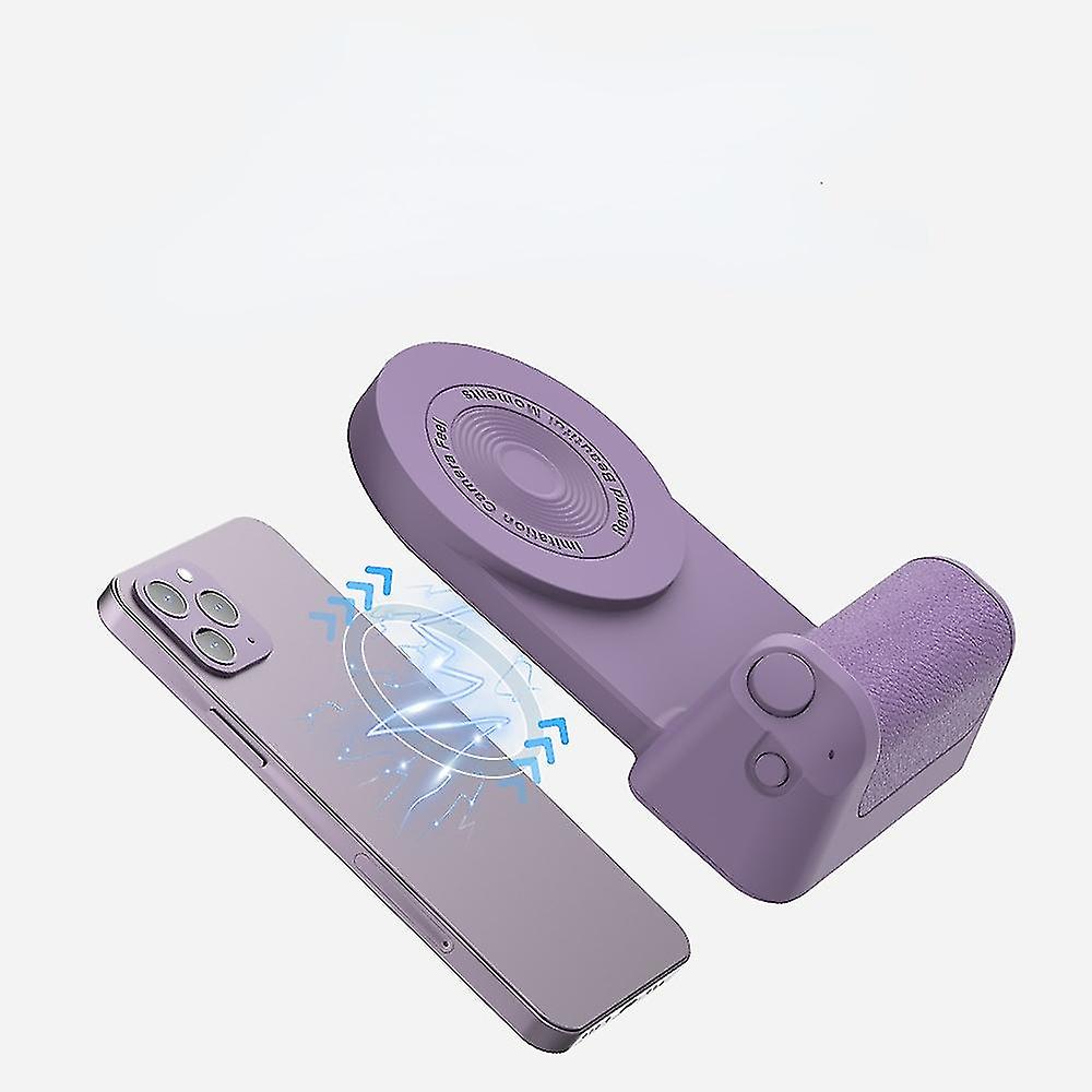 Phone Tripod Mount, Phone Camera Grip Handle Holder With Detachable Bluetooth Shutter Compatible Iphone Samsung Phone Magsafe