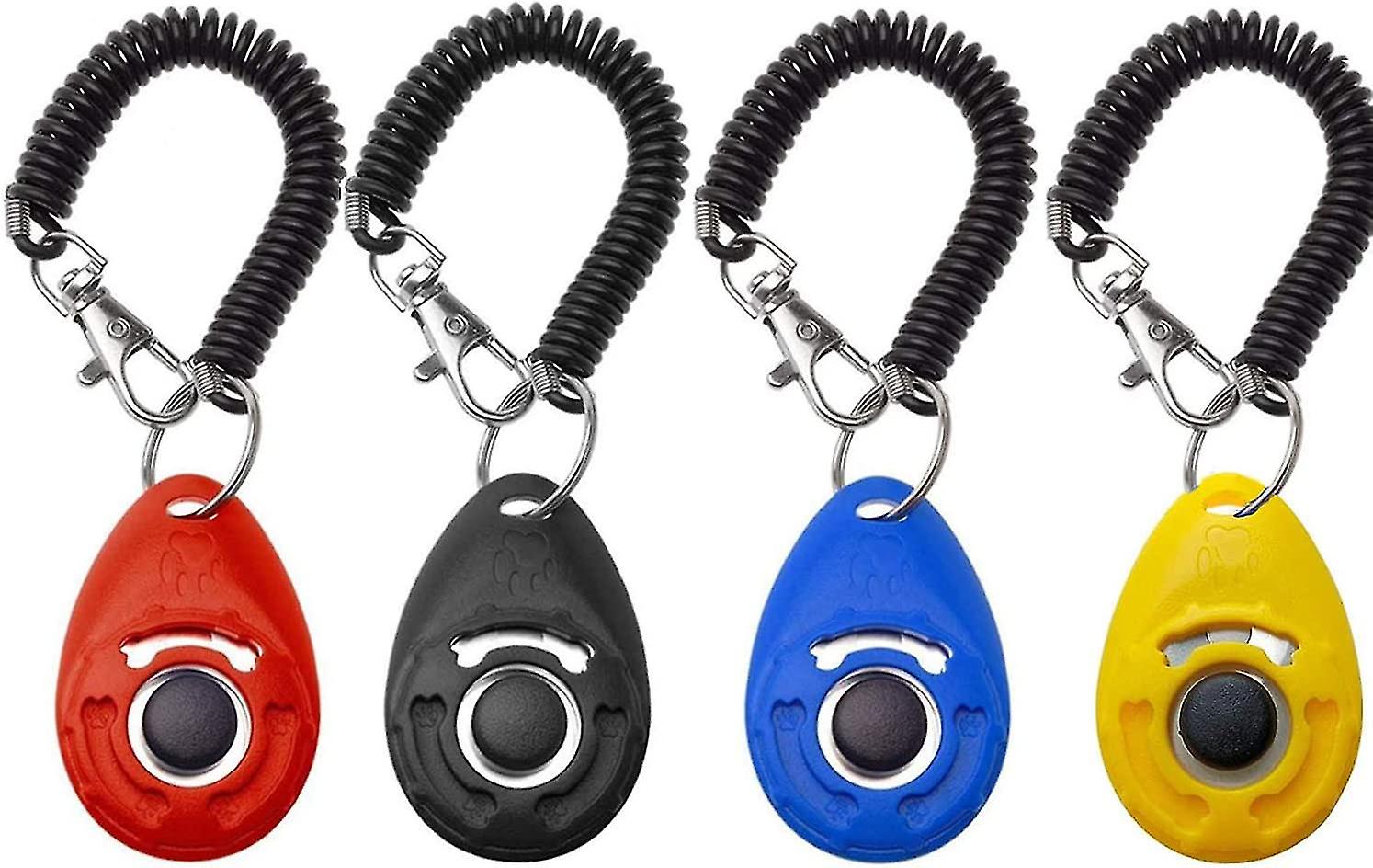 Pet Training Clicker, 4 Multi-color Durable And Lightweight Dog Training Clicker Training
