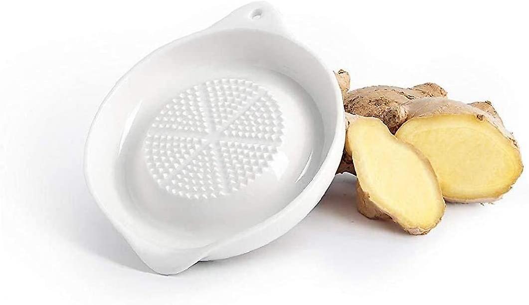 1pc Garlic Ceramic Grinding Plate Ginger Grater Kitchen Gadget