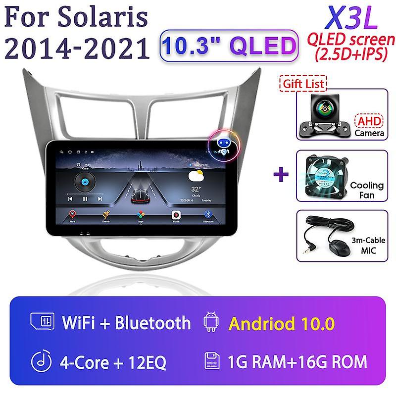 Ninesun 10.33 » Android 11 Autoradio pour Hyundai Solaris Verna Accent 1 2010 - 2016 Lecteur Multimé