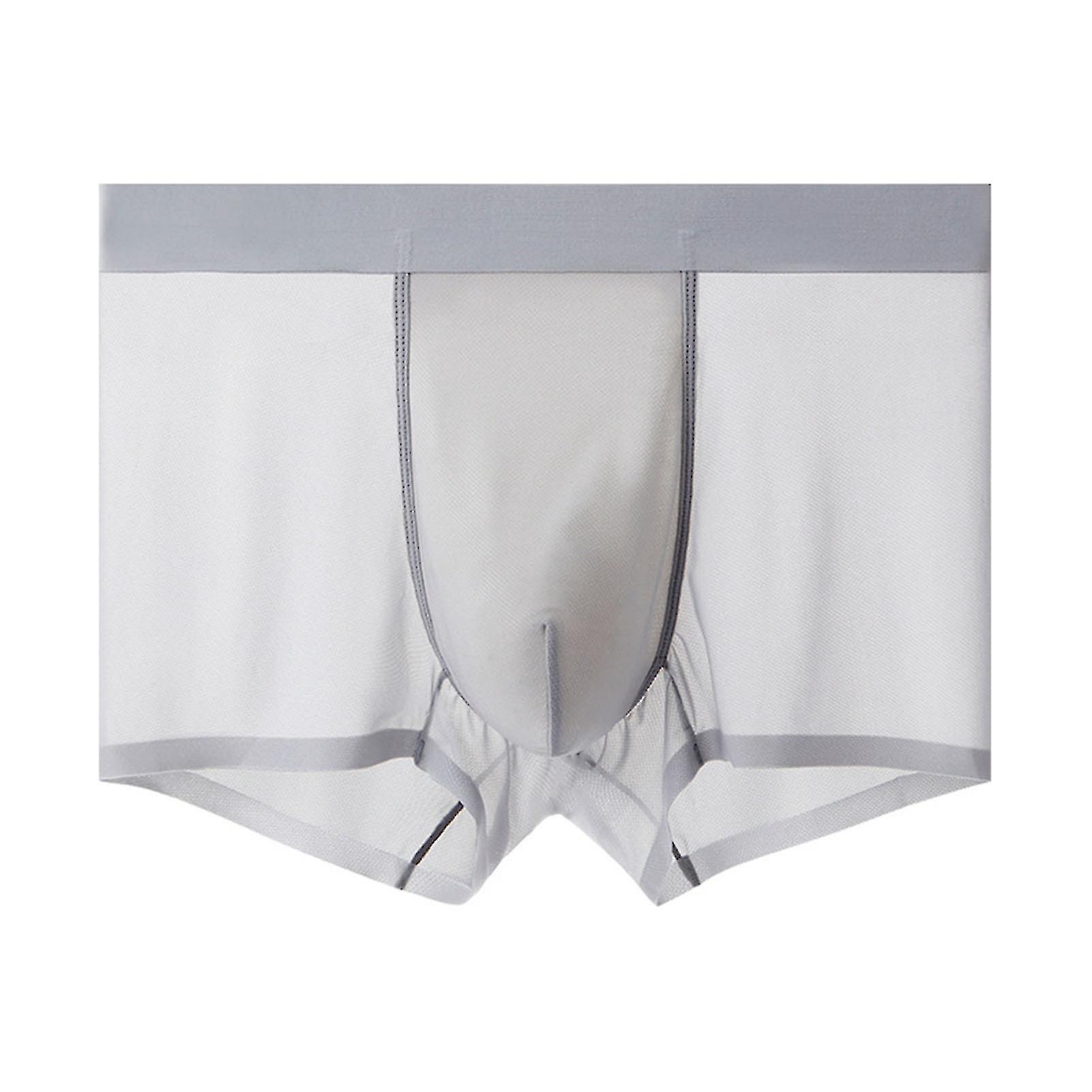 Herren \ 's Eis Seide Unterwäsche U Convex Design Low Rise Boxers Short