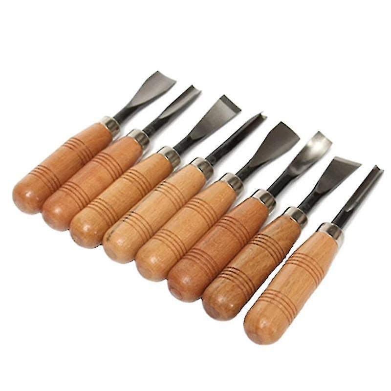 8 Pieces Wood Carving Tools Set Professional Carbon Steel Sculpture Gouges