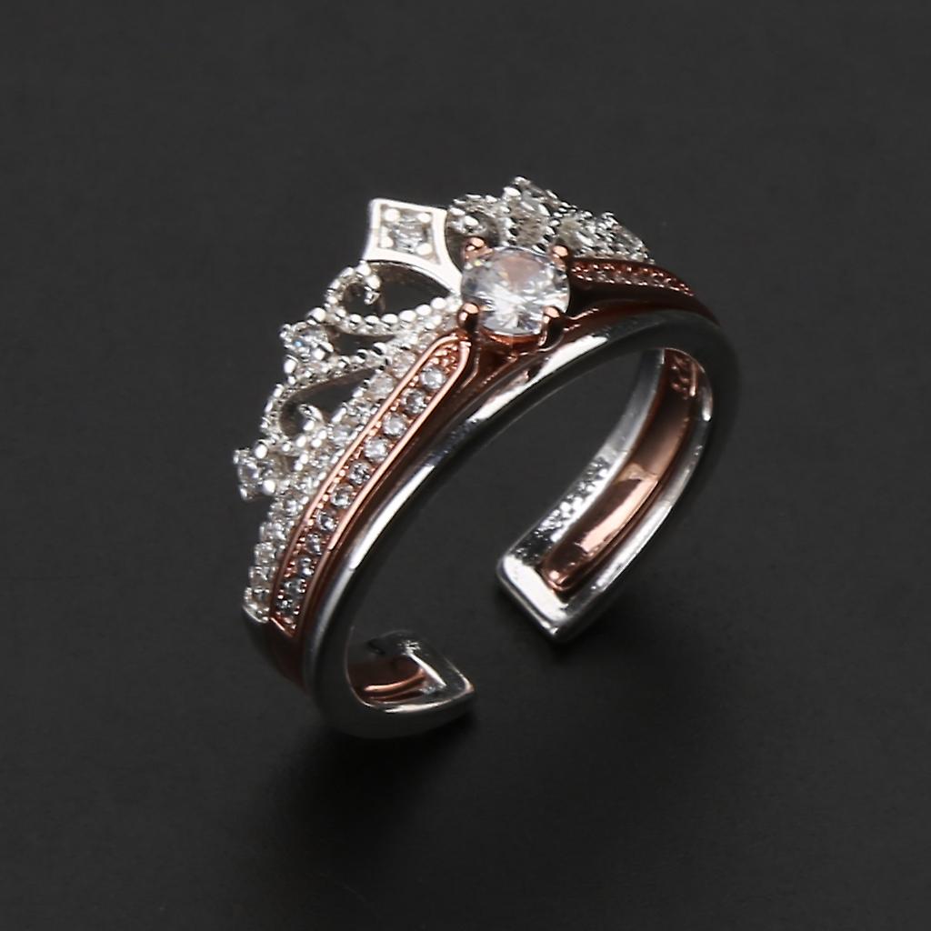 Pieces Princess-Queen-Crown Ring Set Princess-Crown Promise