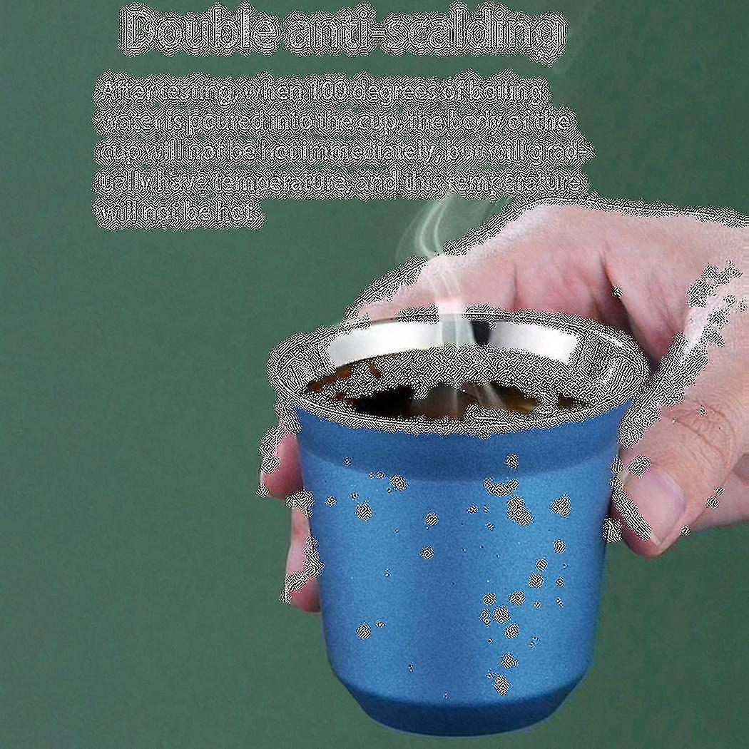 4x, 80ml Double Wall Stainless Steel Espresso Cup Insulation For Pixie Coffee Cup Capsule Shape Cof