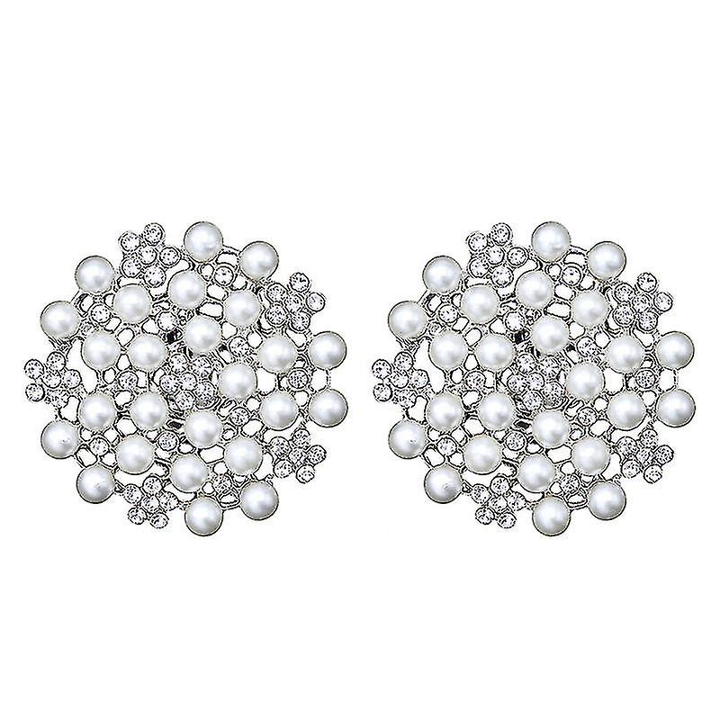 2pcs Rhinestone Shoe Clip