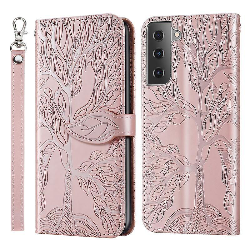 Wallet Case For Samsung Galaxy S21 FE 5G Premium PU Leather Flip Cover Life Tree