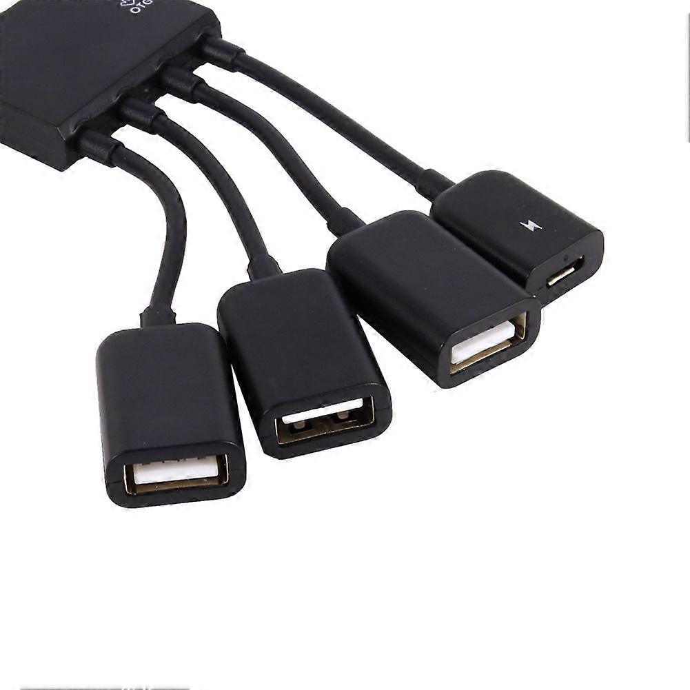 4 Port Micro USB OTG Hub Adapter Cable for Android Tablets