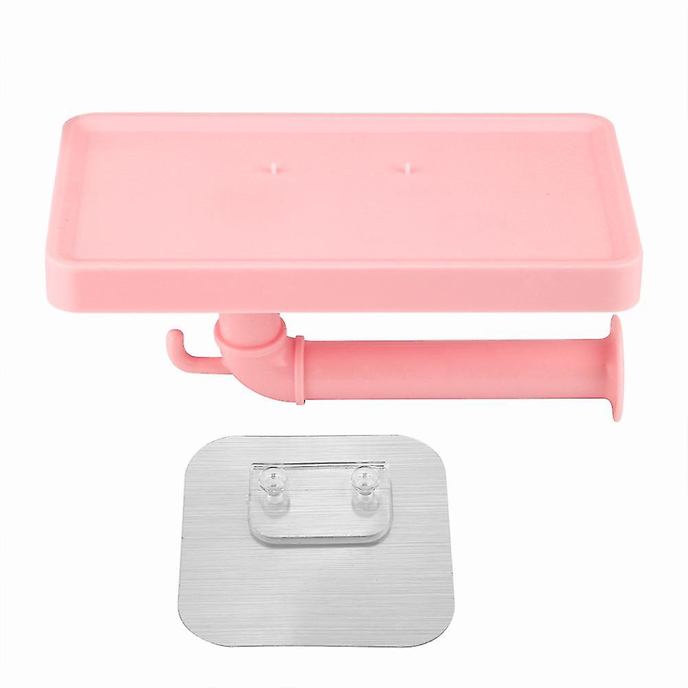 Multi purpose Wall mounted Roll Paper Tissue Dispenser Holder Home (Pink)