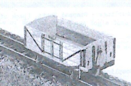 Dundas DM15 Lynton & Barnstaple 4-wheels Open Wagon (Side Hung Doors) OO9 / HOe Plastic Unpainted OO9 Scale model