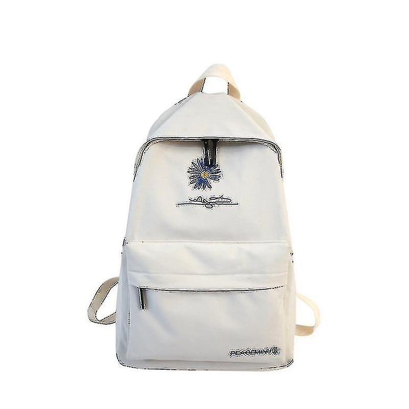 Sac à dos d’étudiant Sac à dos décontracté Cartable Version coréenne de fleurs de couleur unie pour hommes et femmes Une haute qualité