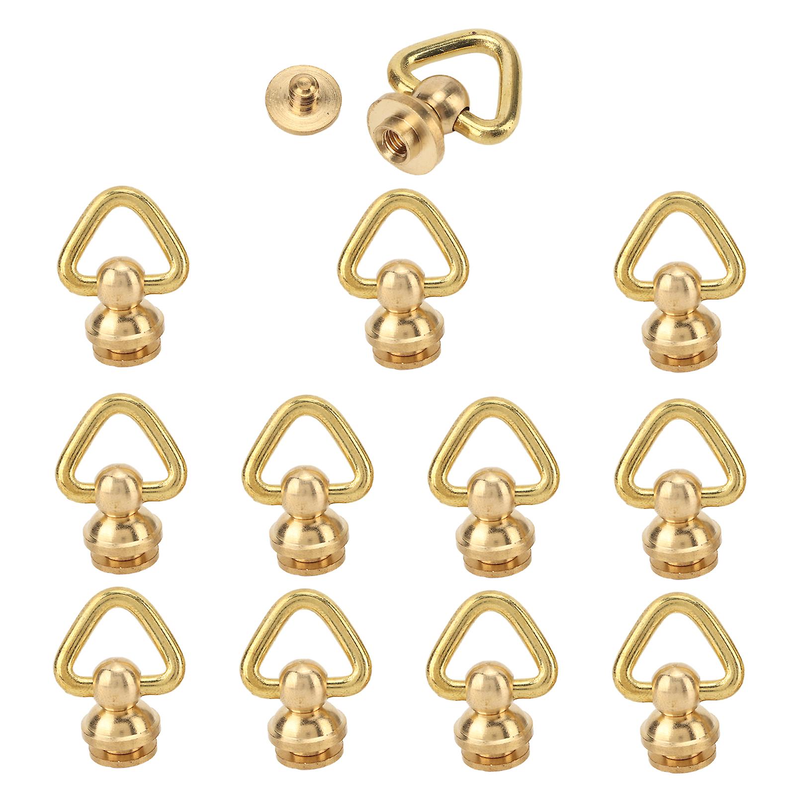 2025 Latest Model  12 Sets D Ring Rivets Brass Rust Resistant Pull Ring Rivets