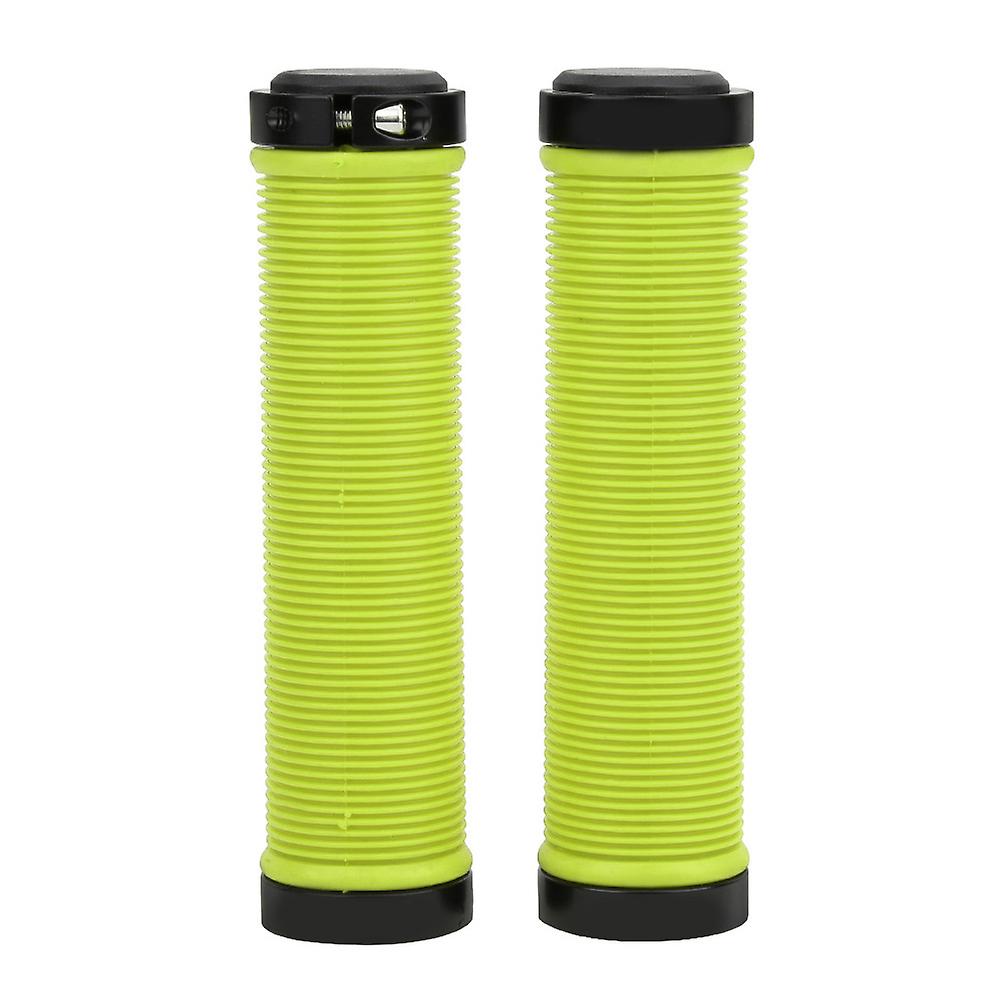 Bicycle Bottom Bracket, 1 Pair Bicycle Bottom Bracket with Axis Spacer Hole Bicycle Parts Non-Slip Grips Mountain Bike Handlebar Grip(黄色)