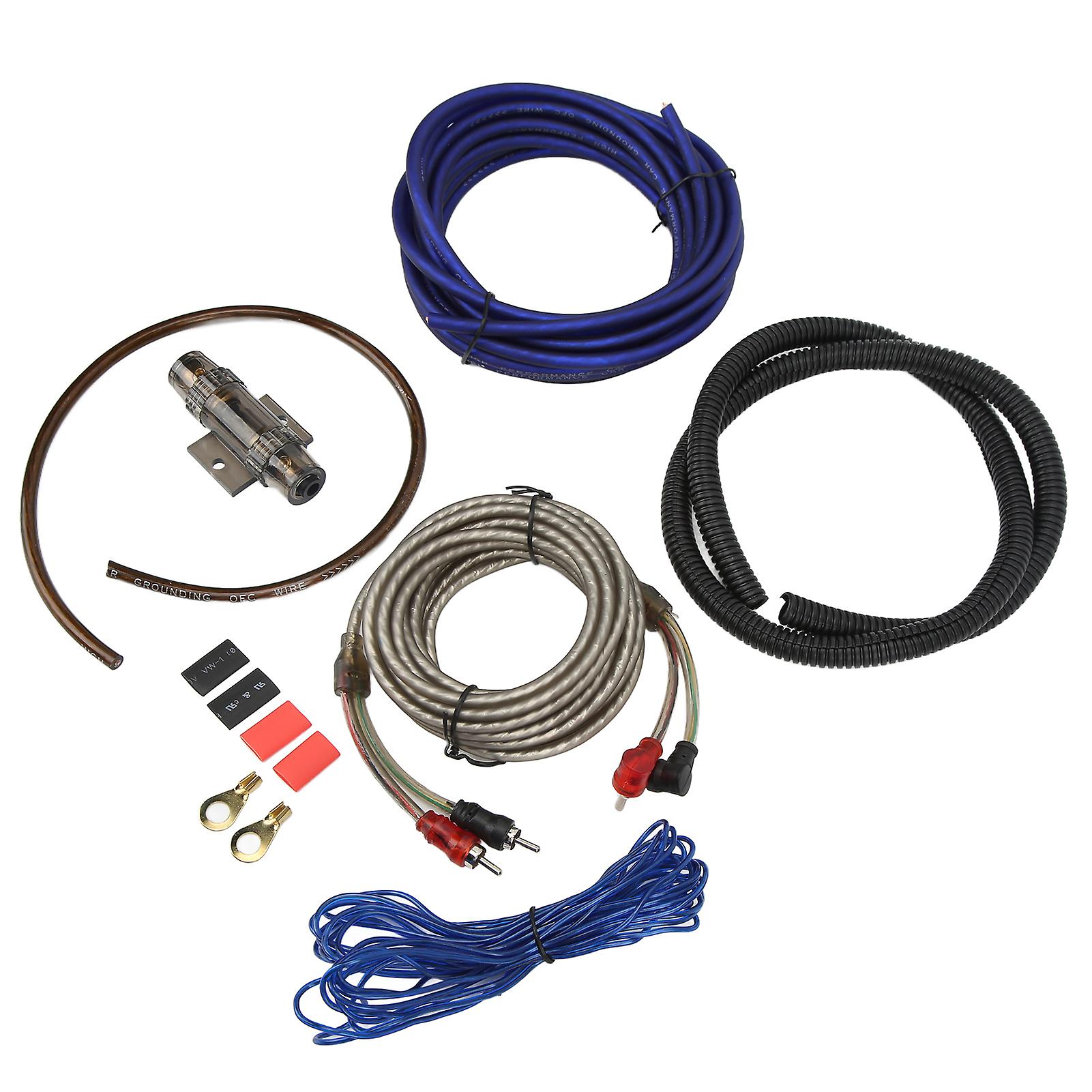 8GA Power Amplifier Installation Kit with Fuse PVC Wire Cable