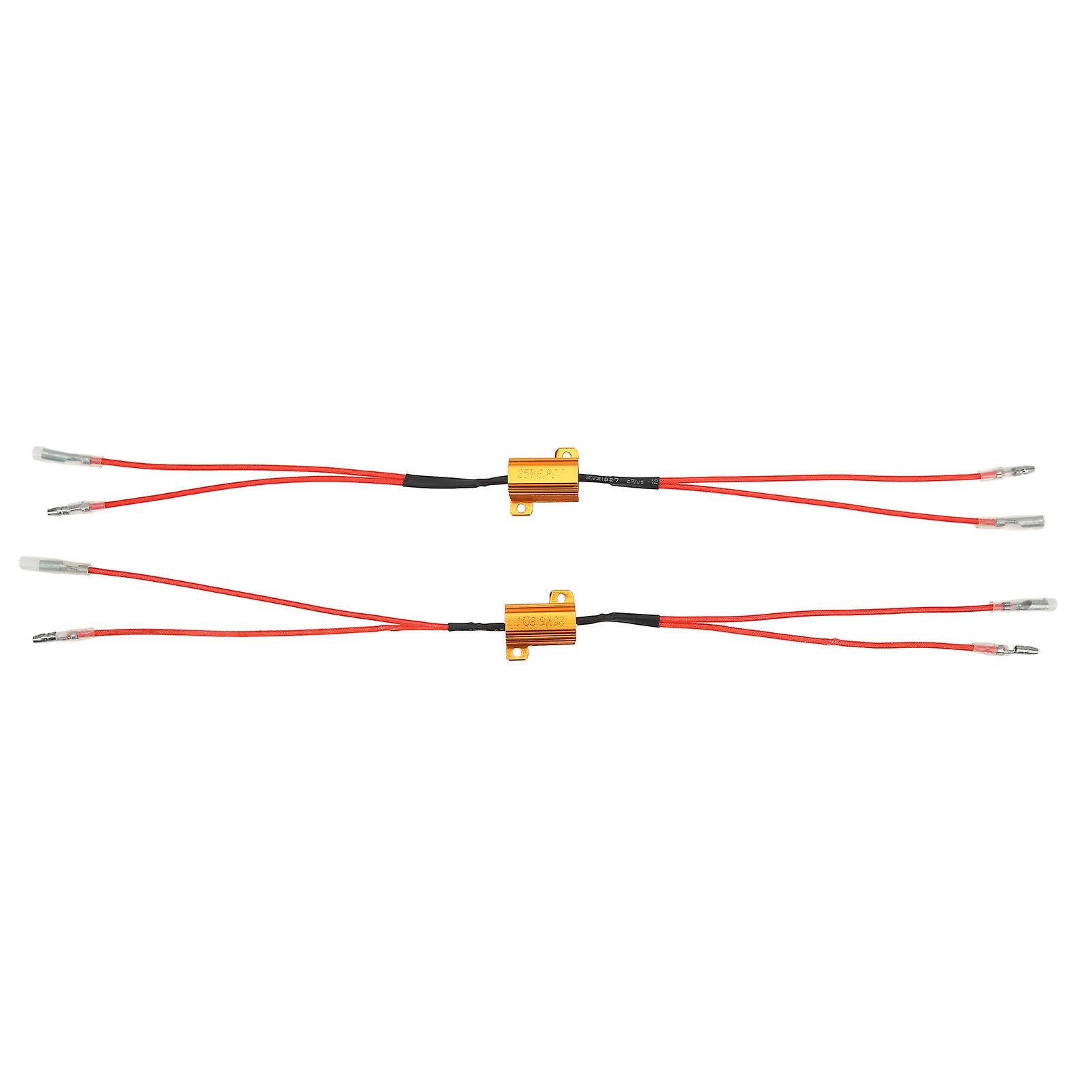 2 Pcs Error Free Load Resistor LED Light Bulbs Wiring Adapters for Daytime Running Fog Light