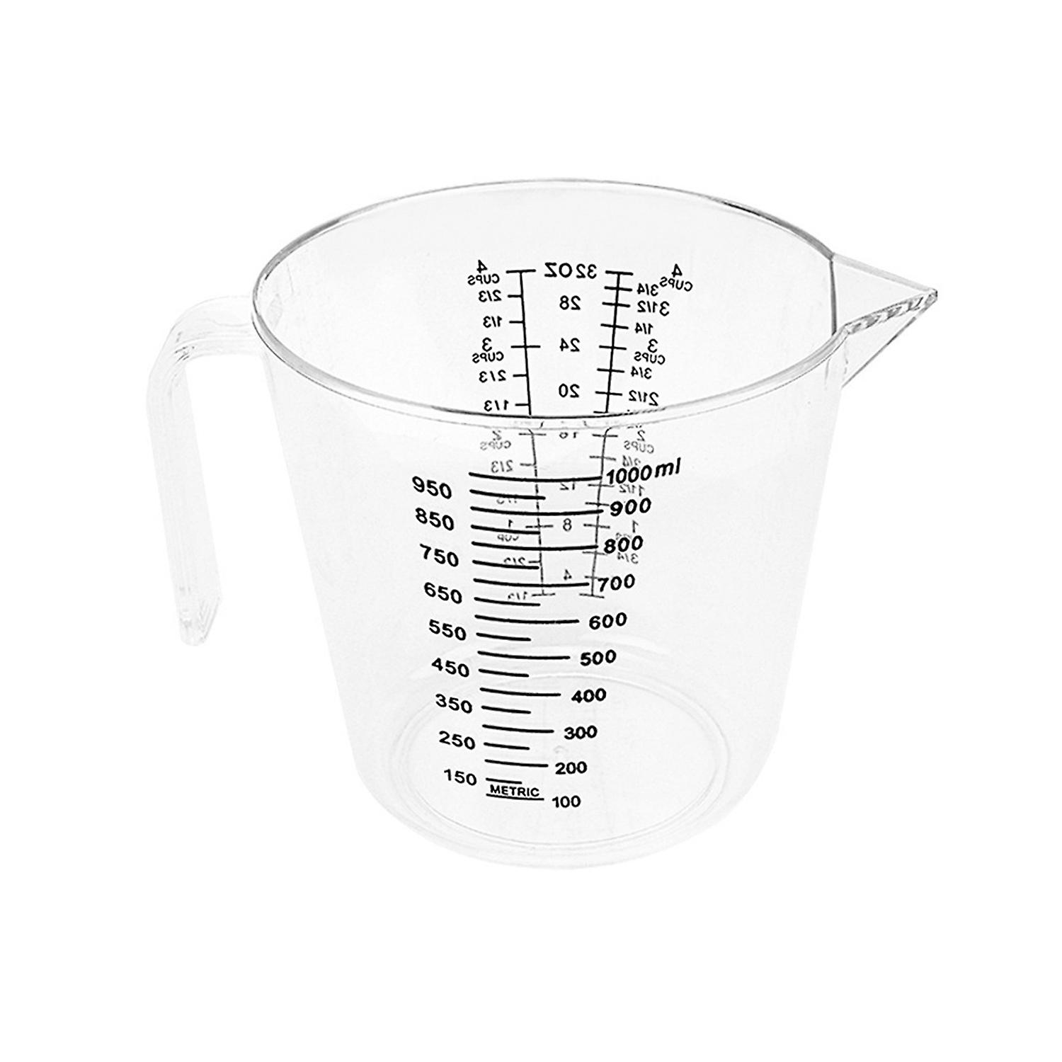 150ml/300ml/600ml/1000ml Measure Liquid Jug Transparent Ergonomic Handle Food Grade Large Capacity