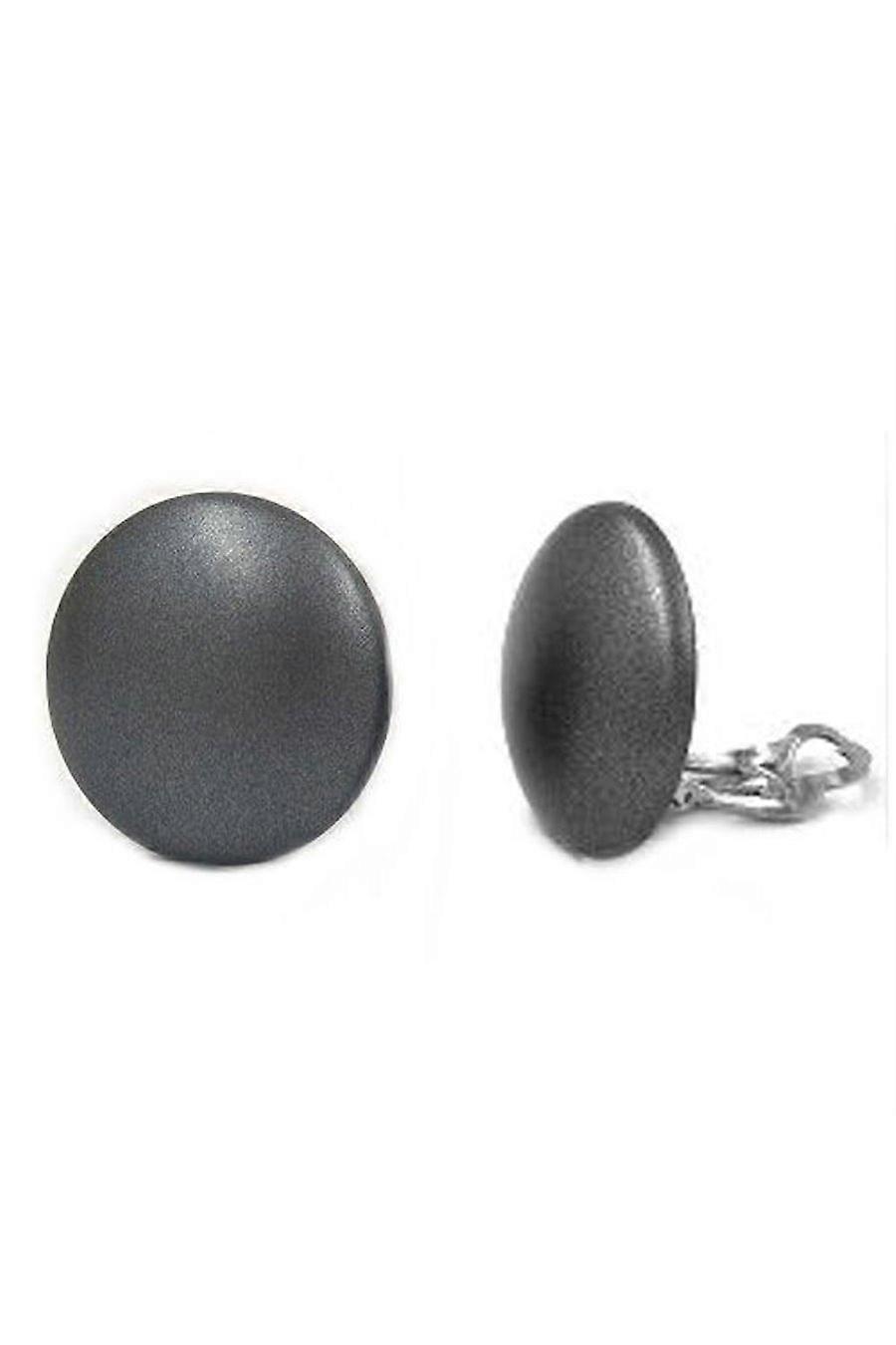 Clip-on Earring Round Metallic Bloodstone Colored 25mm - Gl04521