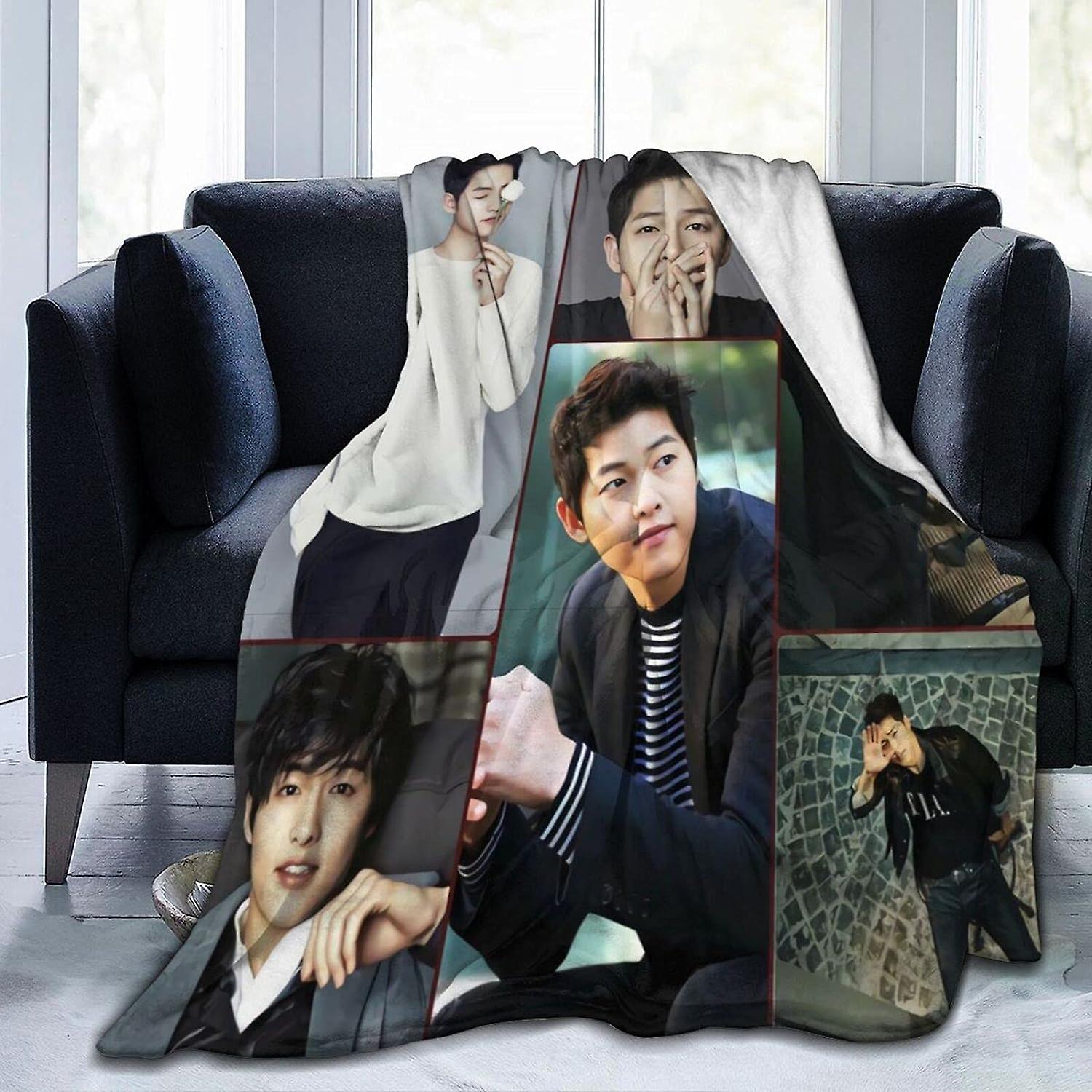송중기 부드럽고 편안한 따뜻한 양털 담요 해변 담요 피크닉 담요 담요 담요