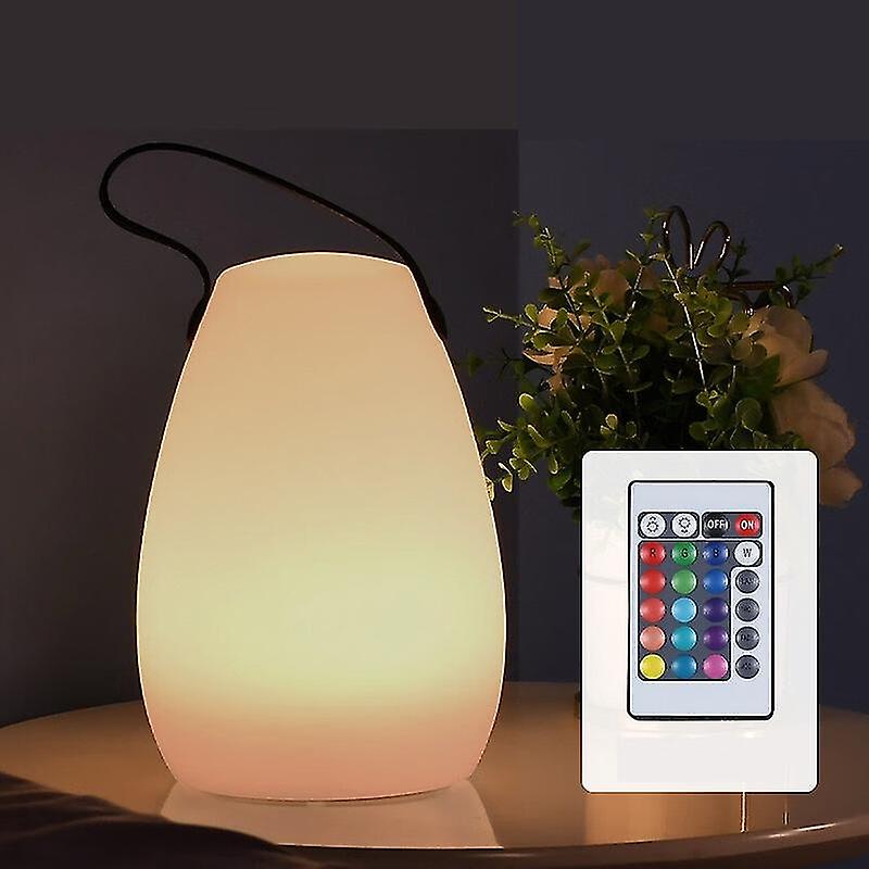 (smooth)Table Lamp Portable Bedside Lamp, Waterproof LED Cordless Rechargeable Multicolor Dimmable L