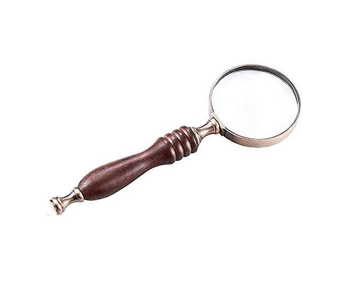 Handheld Magnifier, Antique Handle Magnifier 10X Reading Magnifying Glass Loupe Magnifier for Readin