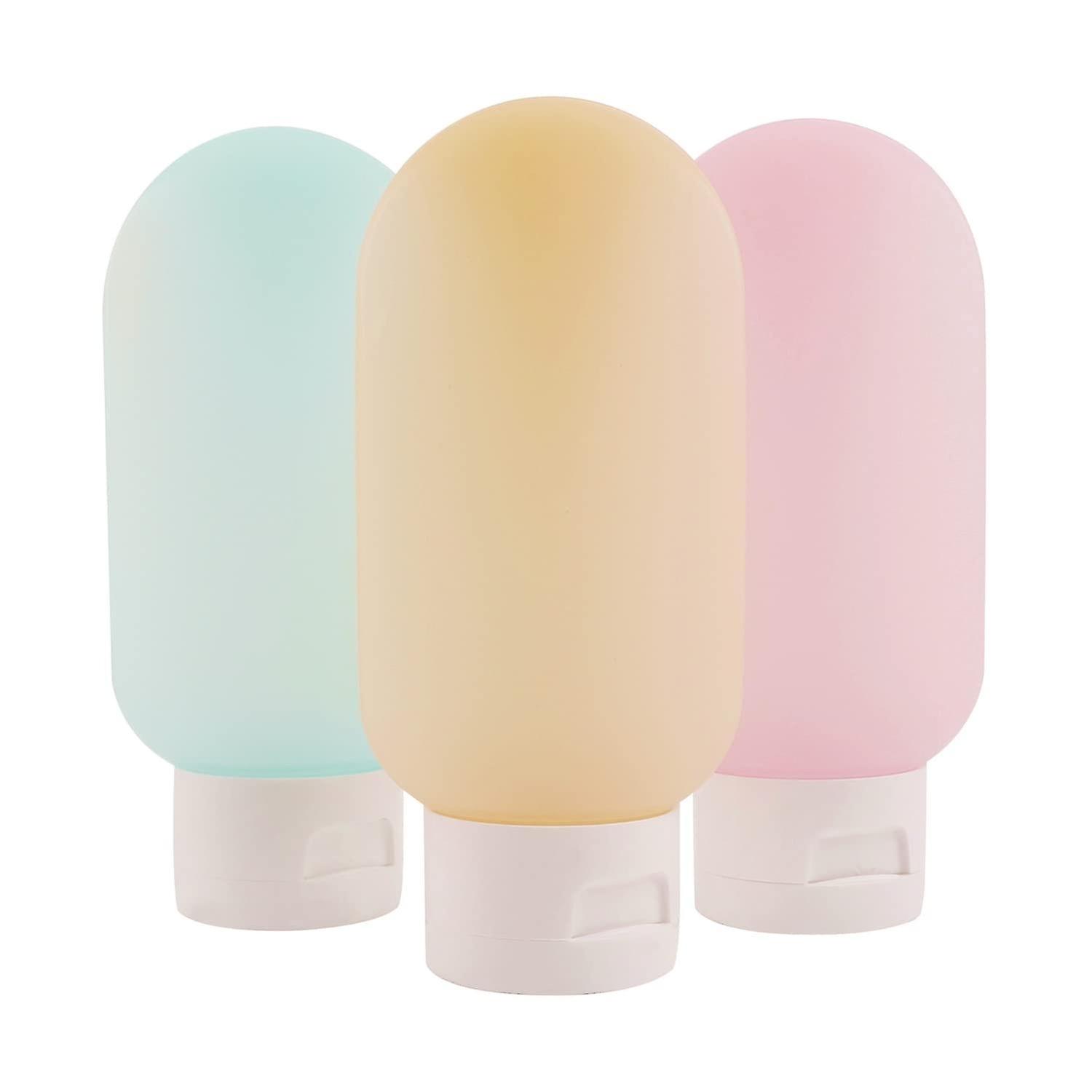 3pcs Travel Bottles, 60ml Leak Proof Travel Size Containers Refillable Squeezable Travel Accessories