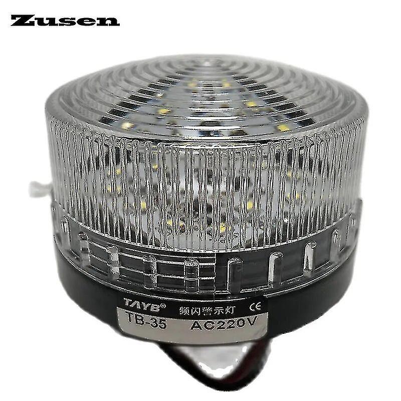 Zusen Tb35-w 12v 24v 110v 220v Blanc Alarme De Sécurité Stroboscopique Signal Lumière D’avertissement Petit Clignotant Led Lampe