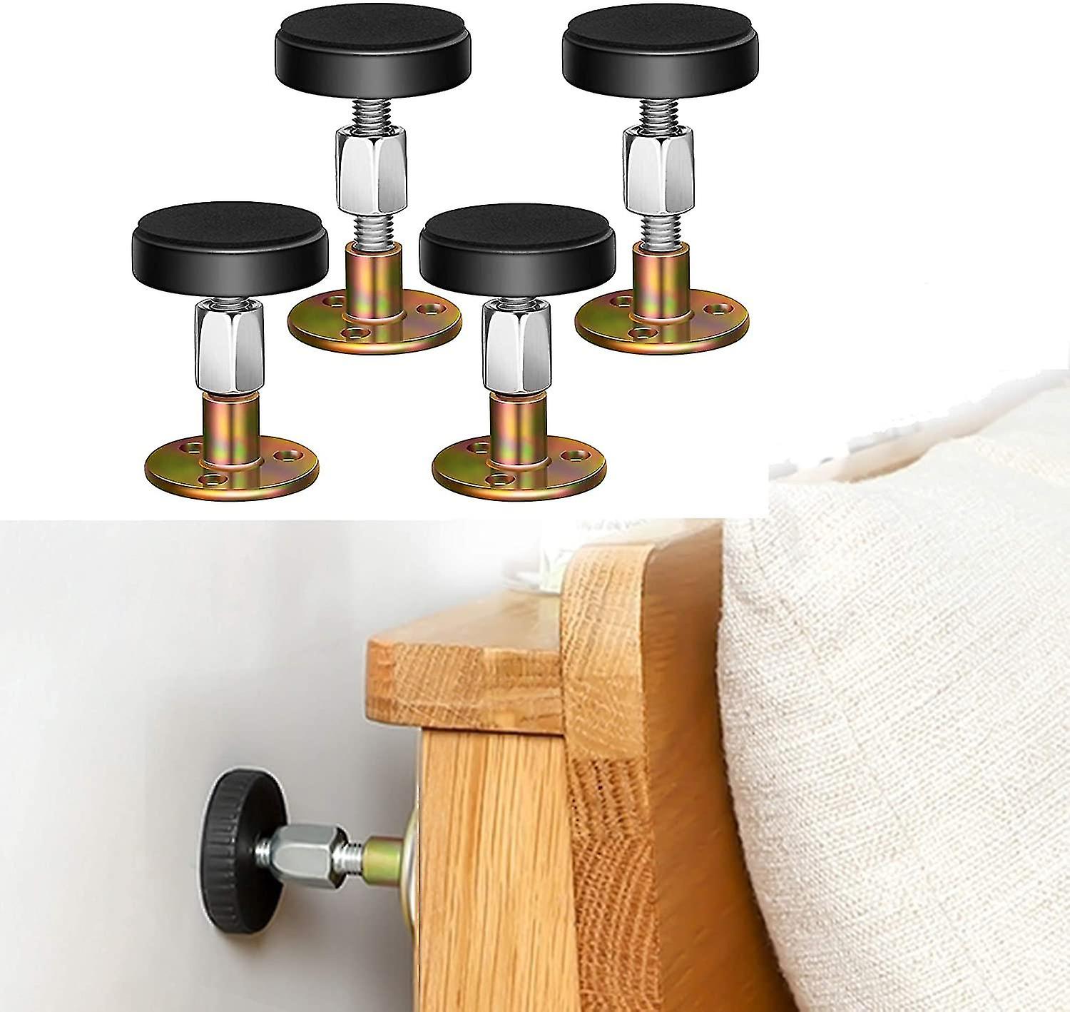 Adjustable Threaded Bed Frame Anti-shake Tool, Headboard Stoppers,4pcs