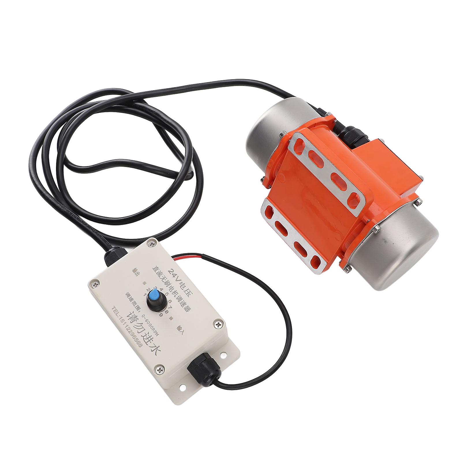 Concrete Vibrator Vibration Motor with Speed Controller DC 24V Brushless IP65 Aluminum Alloy Electric Concrete Vibrating Motor 60W