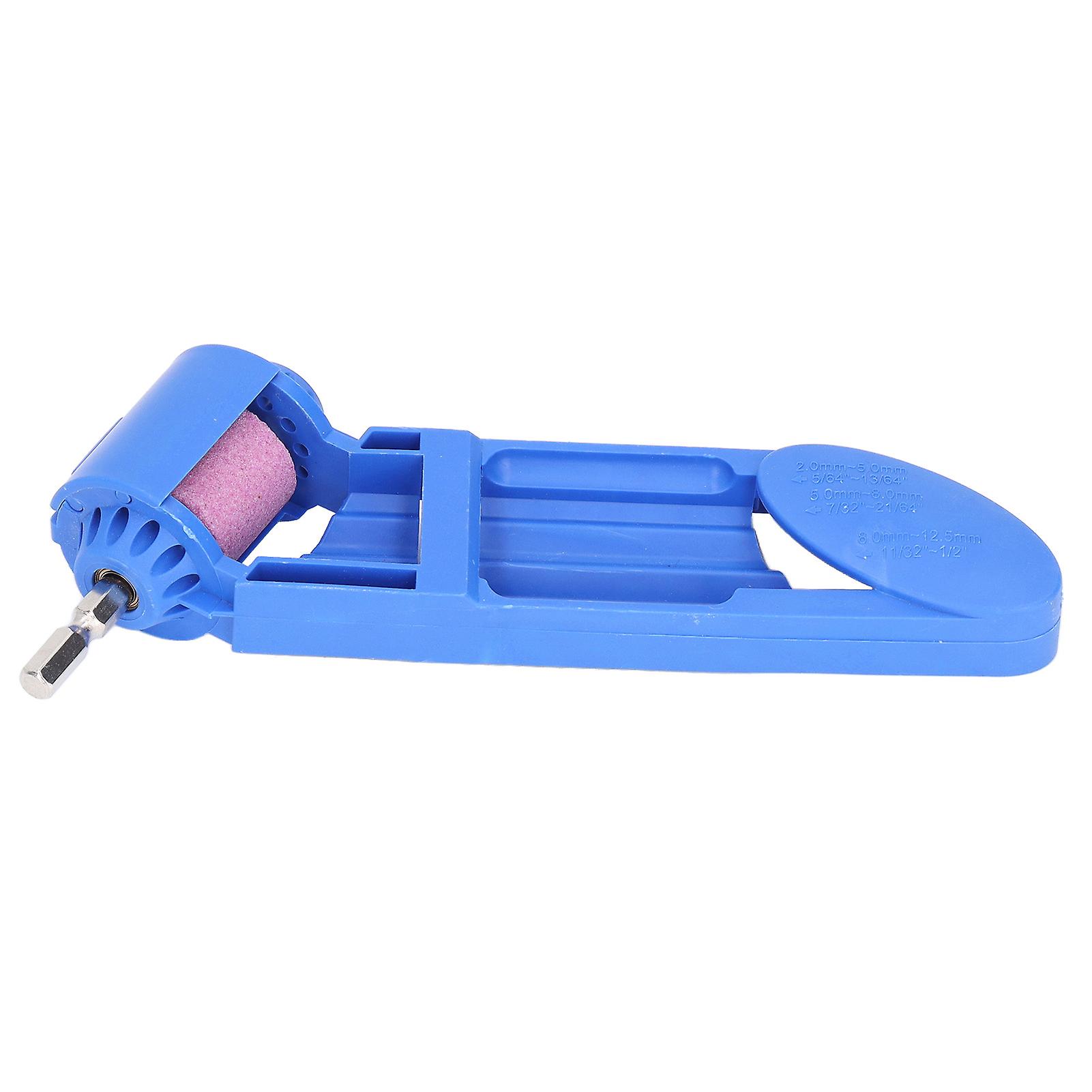 Corundum Bit Sharpener Portable Corundum Grinding Wheel Drill Bit Sharpener for Grinder Power Tools Blue 