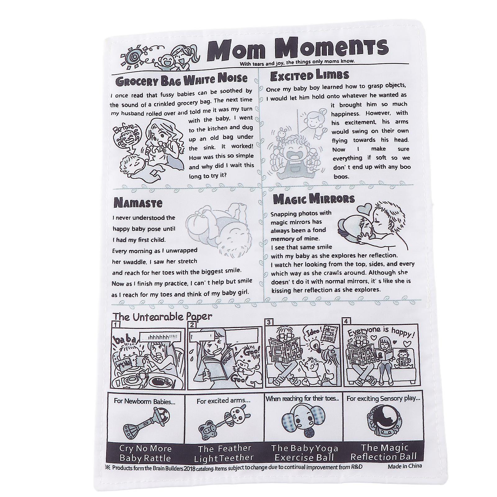 Baby First Fabric Book - Educational with Black and White Sound Paper