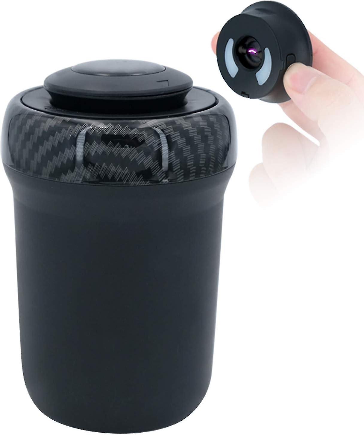 Car Ashtray with Lighter and Colorful LED Breathing Light, Press to Open Lid, Removable and Portable