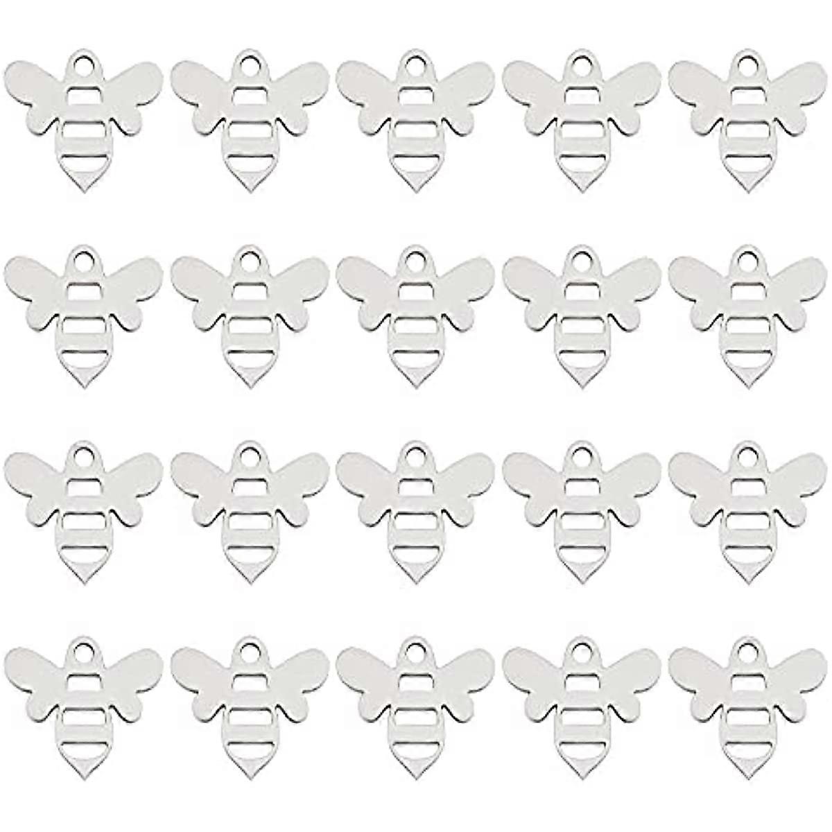 Bee Charms: These charms are with cute bee design, it is much unique when they are used as a charm in jewelry making. Total 20 pieces in the package,