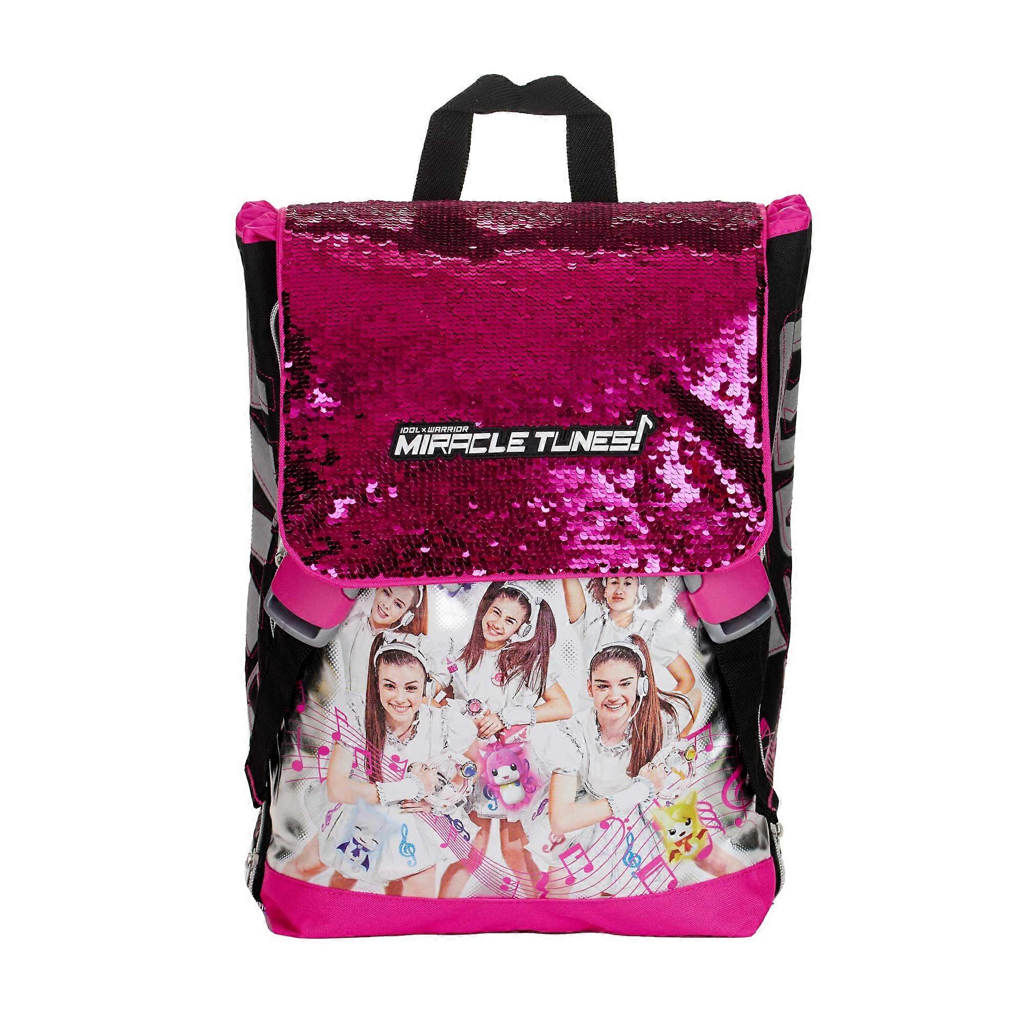 Miracle Tunes Mochila escolar extensible Saludos preciosos
