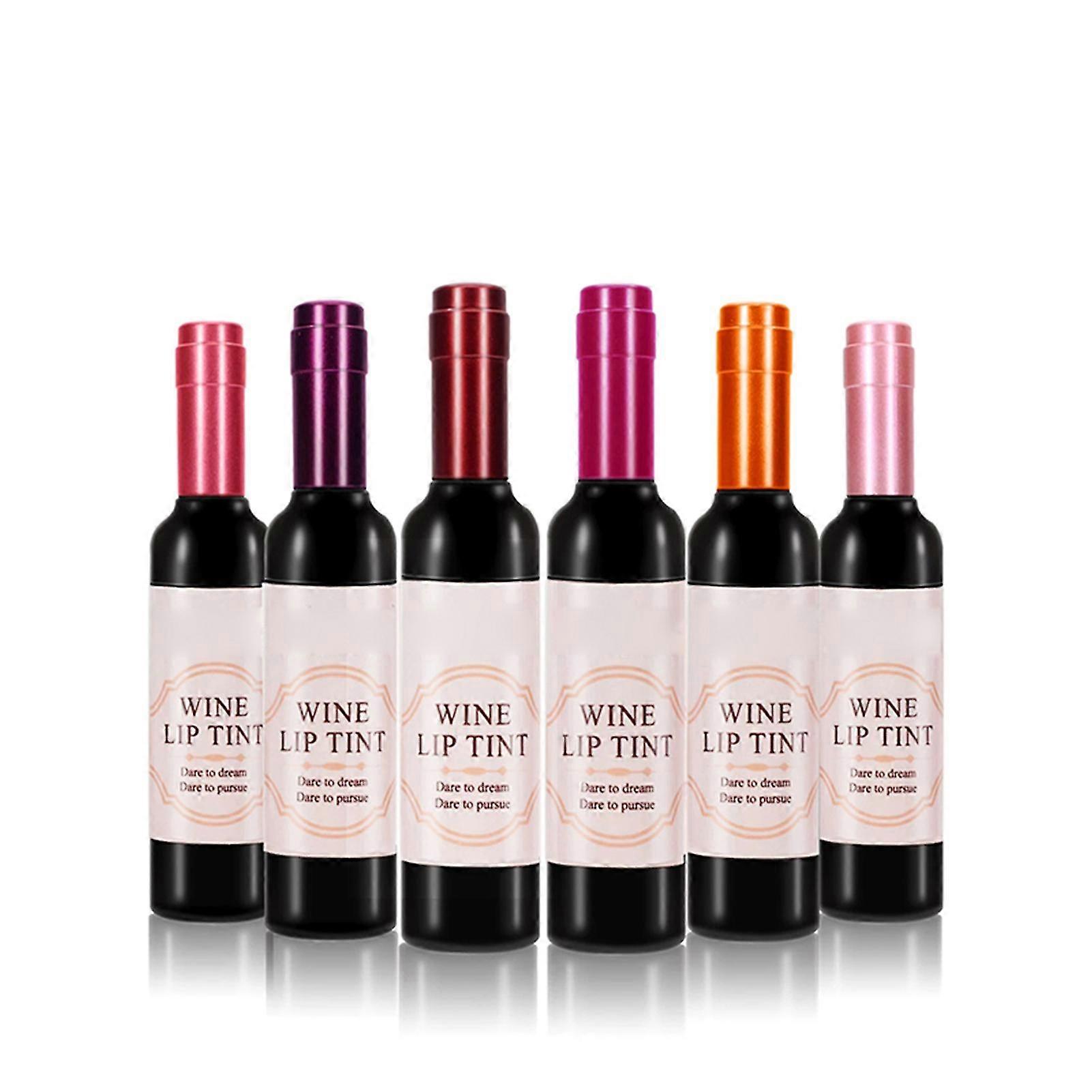 Wein Lip Tint Wein Lipgloss Wasserdichtes Bottle Style Set Langanhaltend Nicht leicht zu verblassen