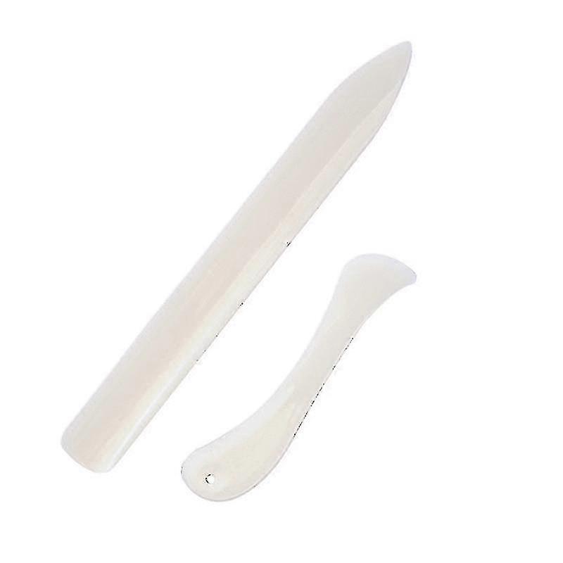 Genuine Bone Folder Cattle Bone Paper Creaser Bookbinding Folding Creasing Scoring Tool Natural Leather Burnishing Tool