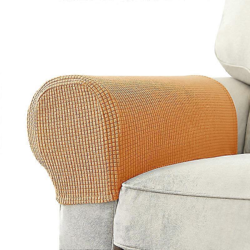 2 peças capas elásticas para apoio de braço, elastano, jacquard, protetor macio e elástico para cadeiras, sofás, poltronas, capas para sofás reclináveis