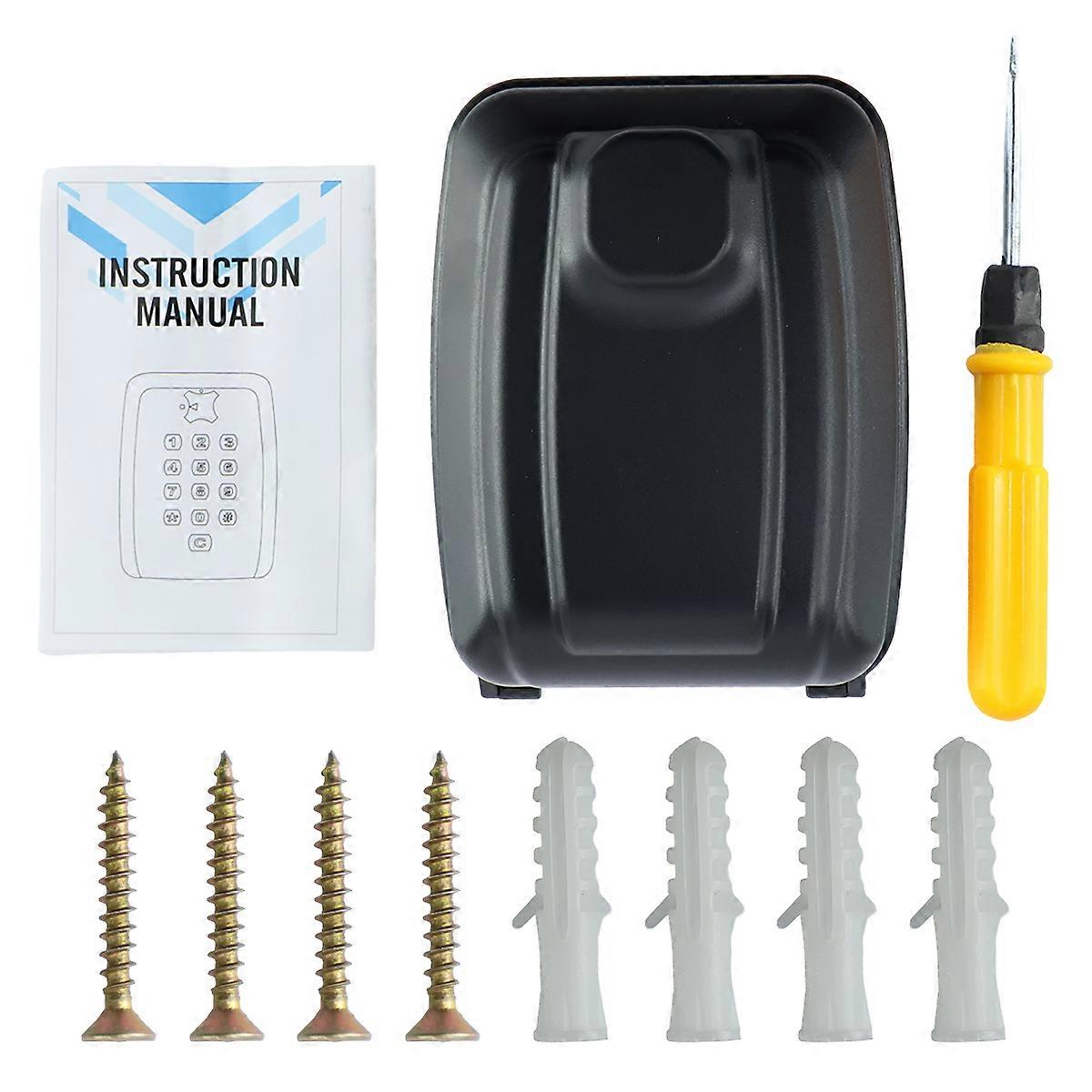 Key Lock Box, Wall Mounted Key Storage Box with 9-Digit Keyboard Resettable Code, Large Capacity, Rustproof/Waterproof Security Lock Box, for Home, Ou