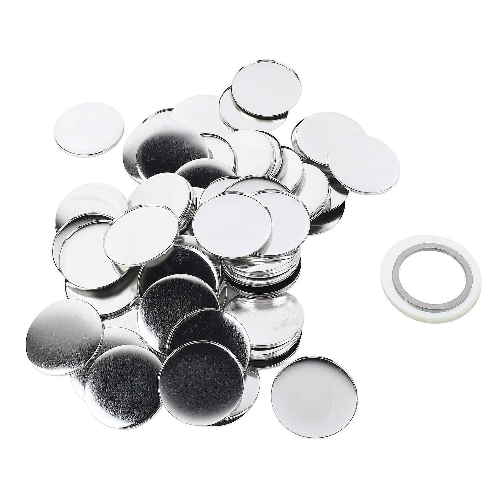 100PCS 58mm Button Maker Supplies Multipurpose Frosted Tinplate Round Badge Button Parts for Button Maker Machine