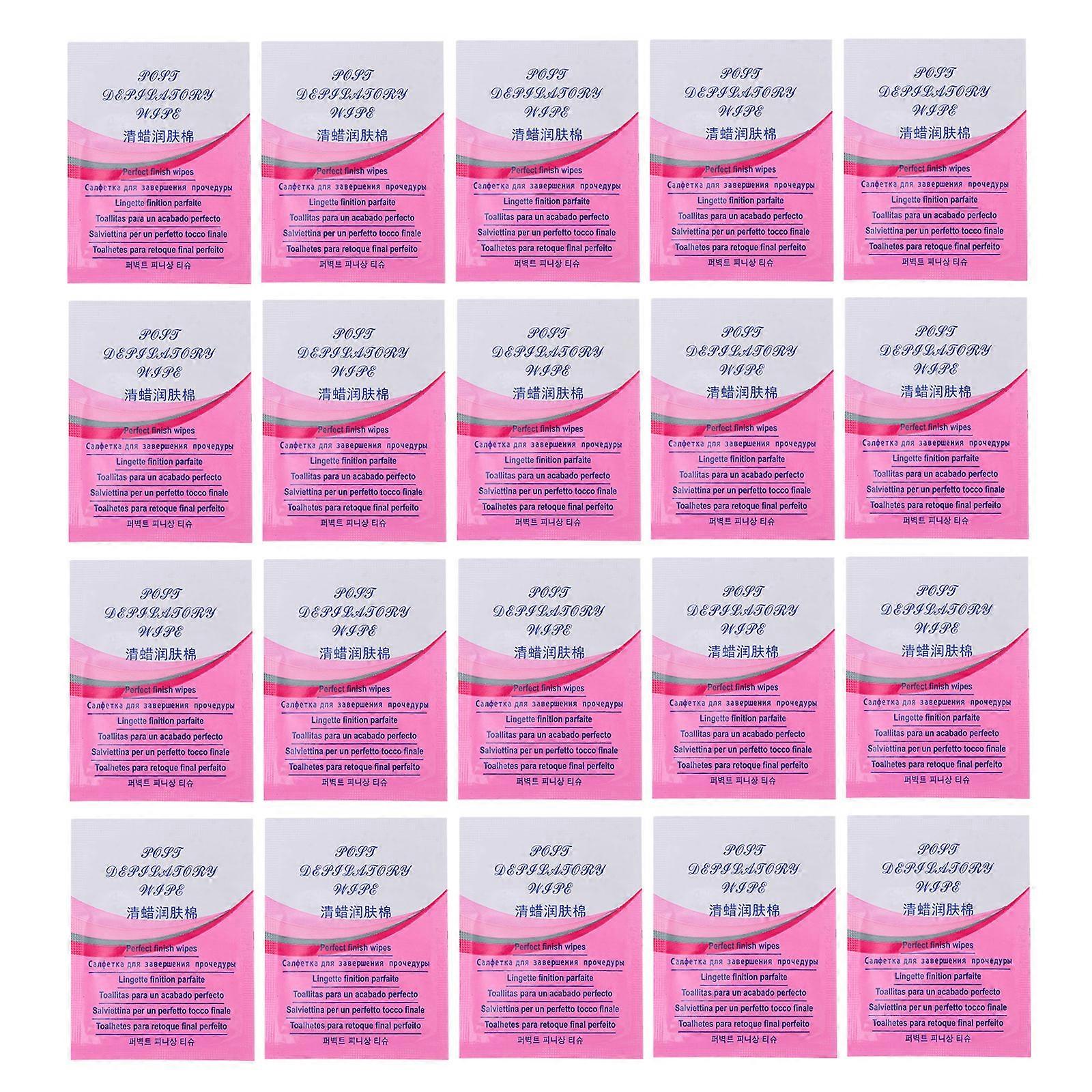 20pcs Wax Removing Wet Tissues Efficient Depilation Wax Cleaning Wet Tissues