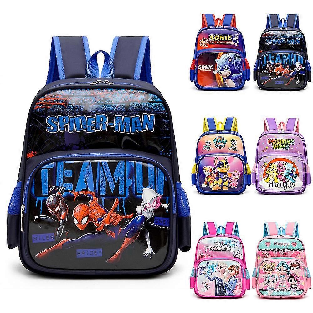 Frozen Sonic Spiderman Toddler Boys Girls Kids Kindergarten Backpack Cool Cute Cartoon Lightweight Rucksack Preschool School Travel Bag Gifts